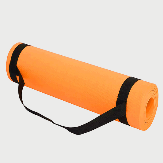 Synco 6mm Yoga Mat with Carrying Strap Color Orange