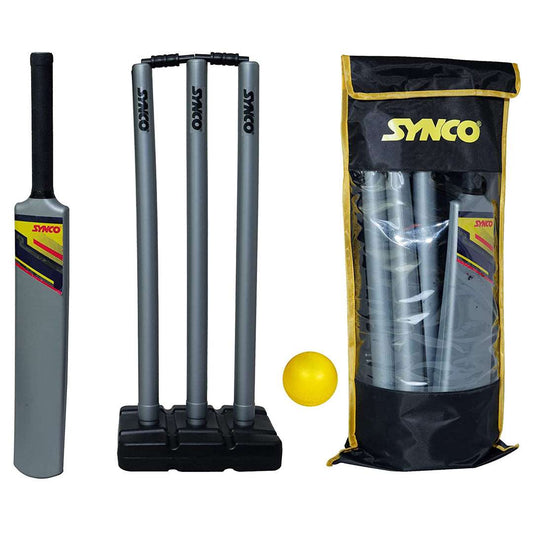 Synco Plastic Cricket Set with Ball Combo for Age Group 12-15 Years Size-5