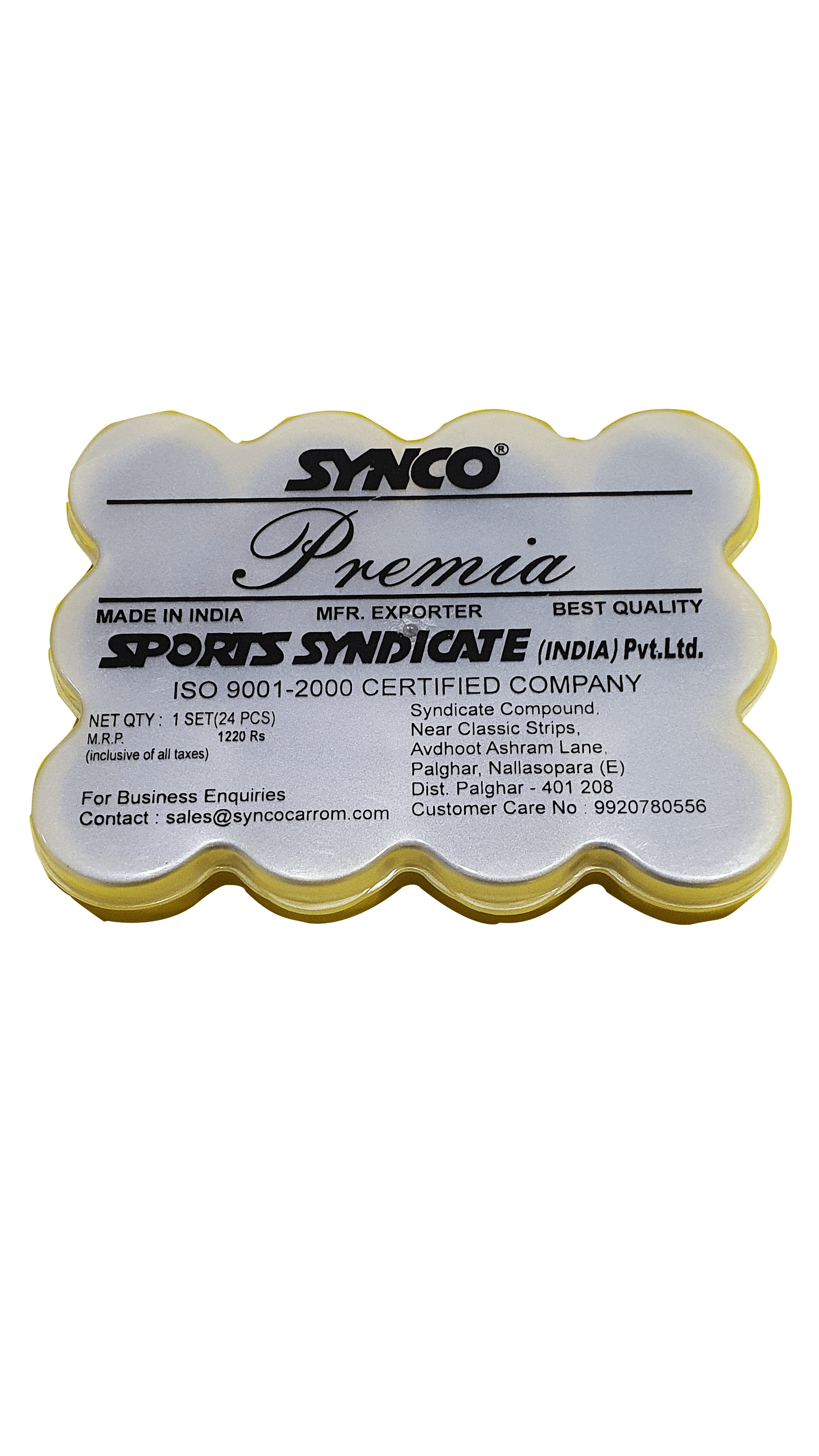Synco Premia Carrom Board Coins in PVC Box - 1