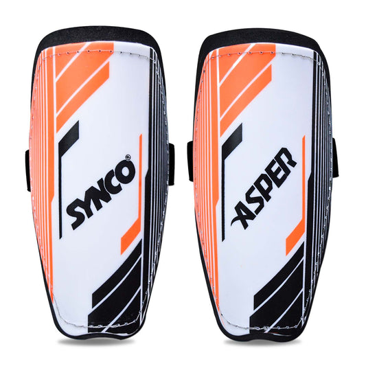 Synco Asper Shin Guard | Professional Shin Guard with Double Velcro Adjustable Strap | Medium Size