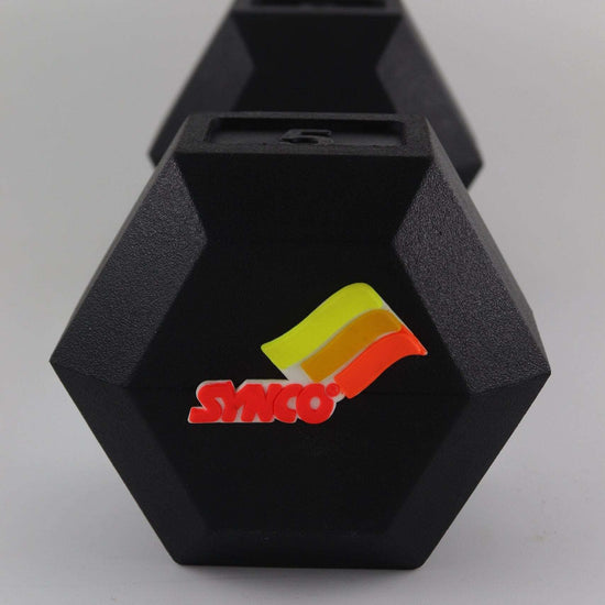 Synco Rubber Coated dumbbell Pair (2 x 5 KG) - 5