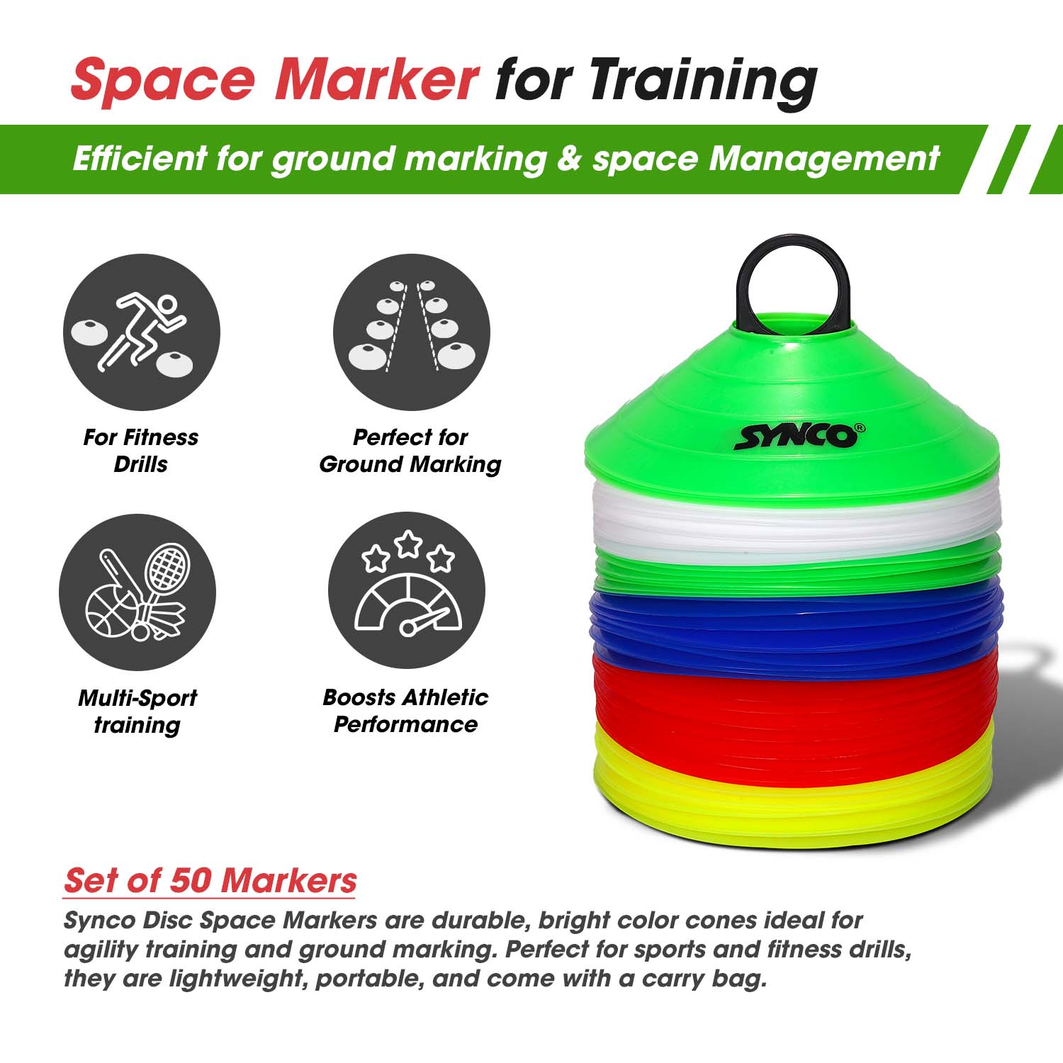 Synco Agility Disc Space Marker  set of 50 markers benifits