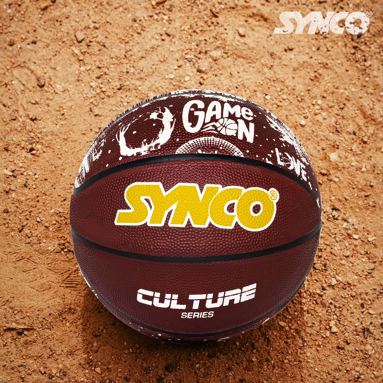 Synco Basketball wonmen sports brown white front