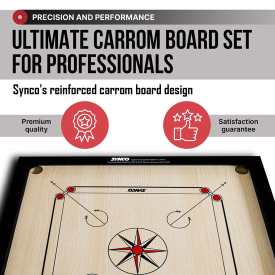 Synco polished Wooden Carromboard
