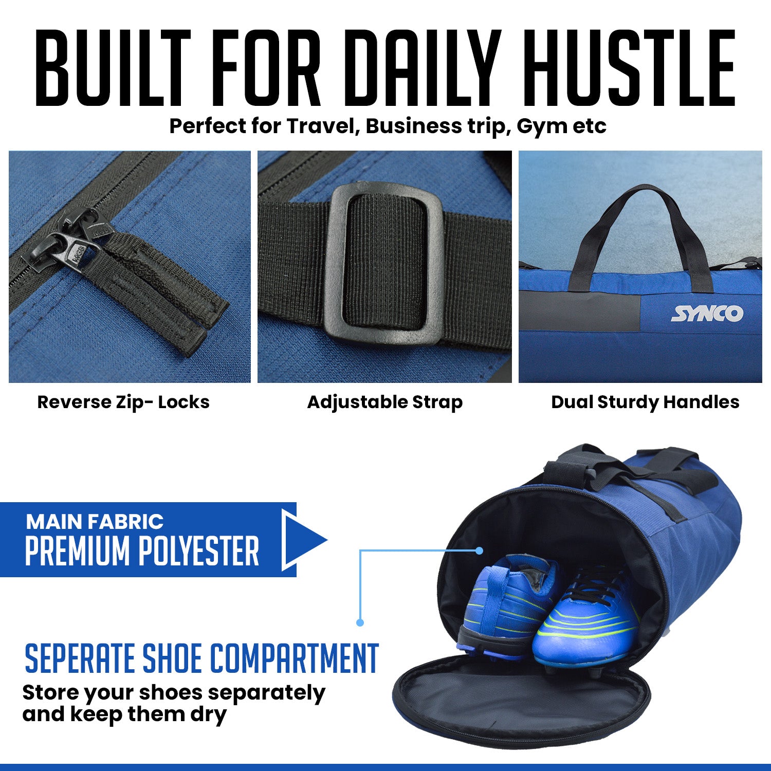 Synco casual bag blue benifits advantages versatility usage