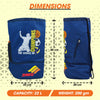 Synco Champion Ball carrying Sports Bag (Small) Blue dimensions