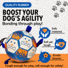 Synco Dog Toy Footballs with Blue Holding Loops quality rubber