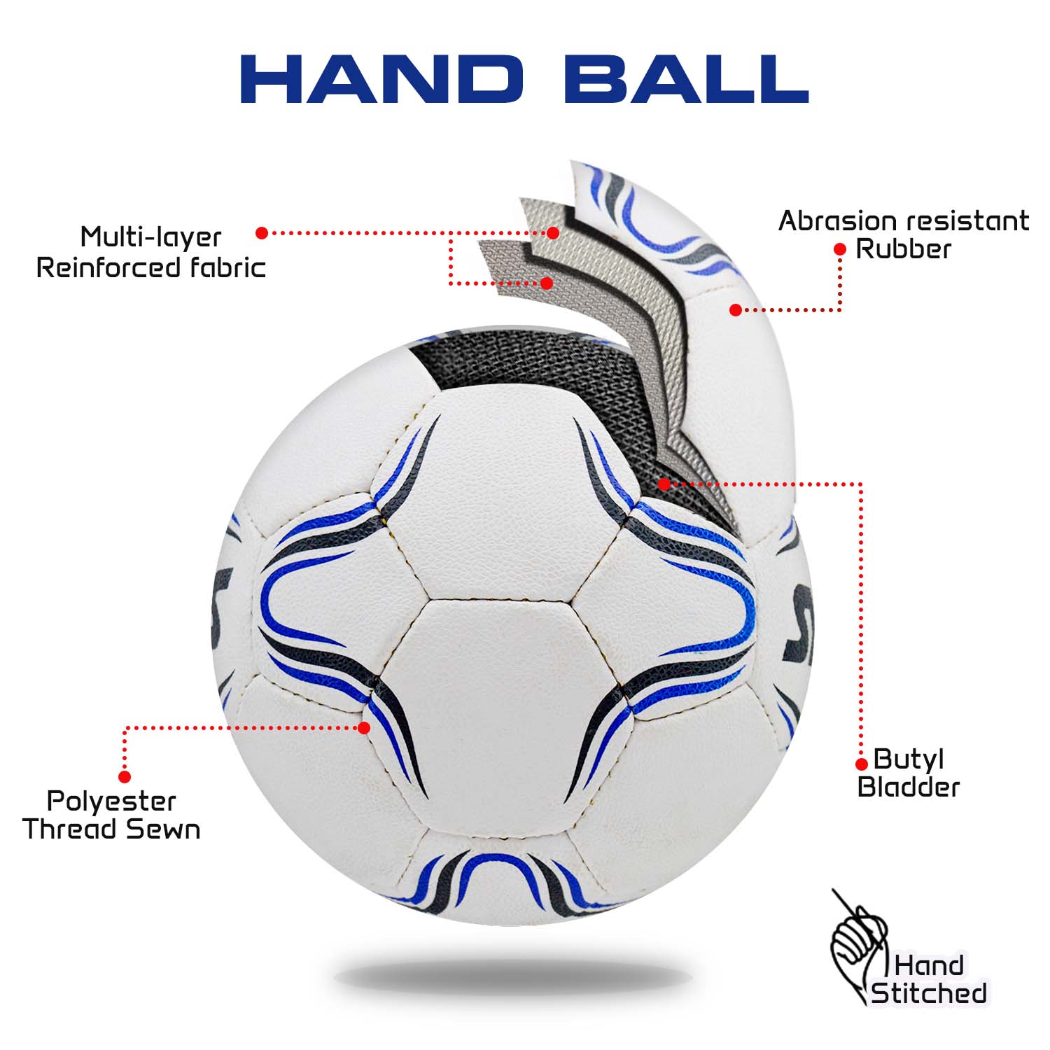 Synco white Hawk Handball construction