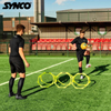 Synco yellow Hex Hoop ring set of 6