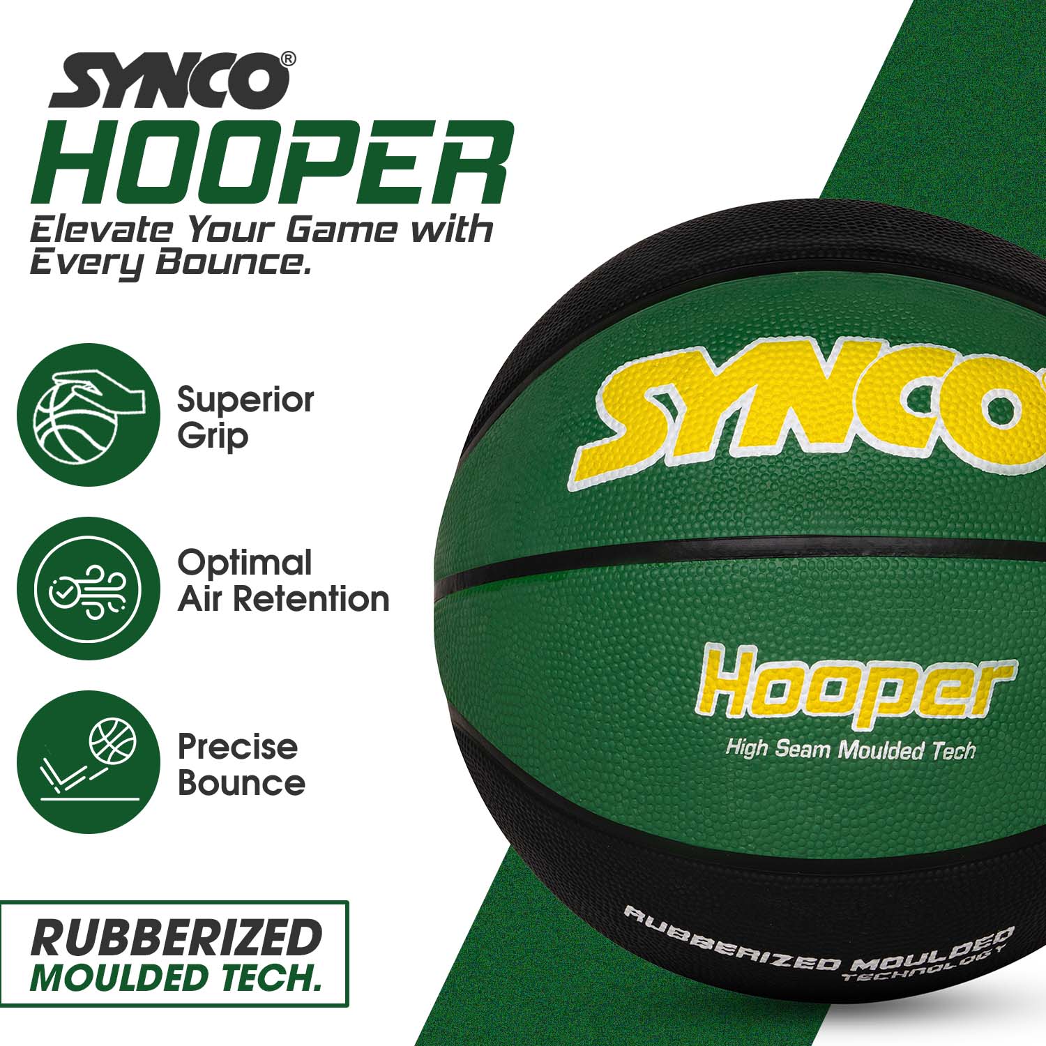 Synco Hooper series women's Basketball green black features