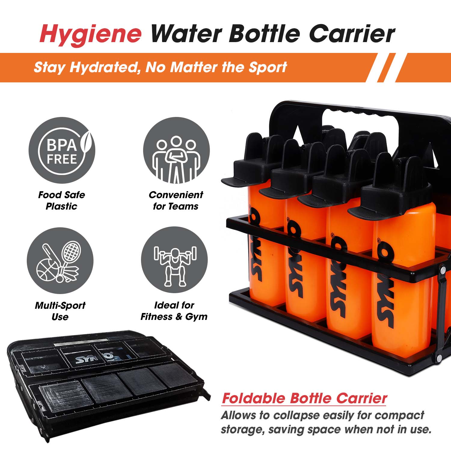Synco Hygienic Water Bottle carrier set ideal usage