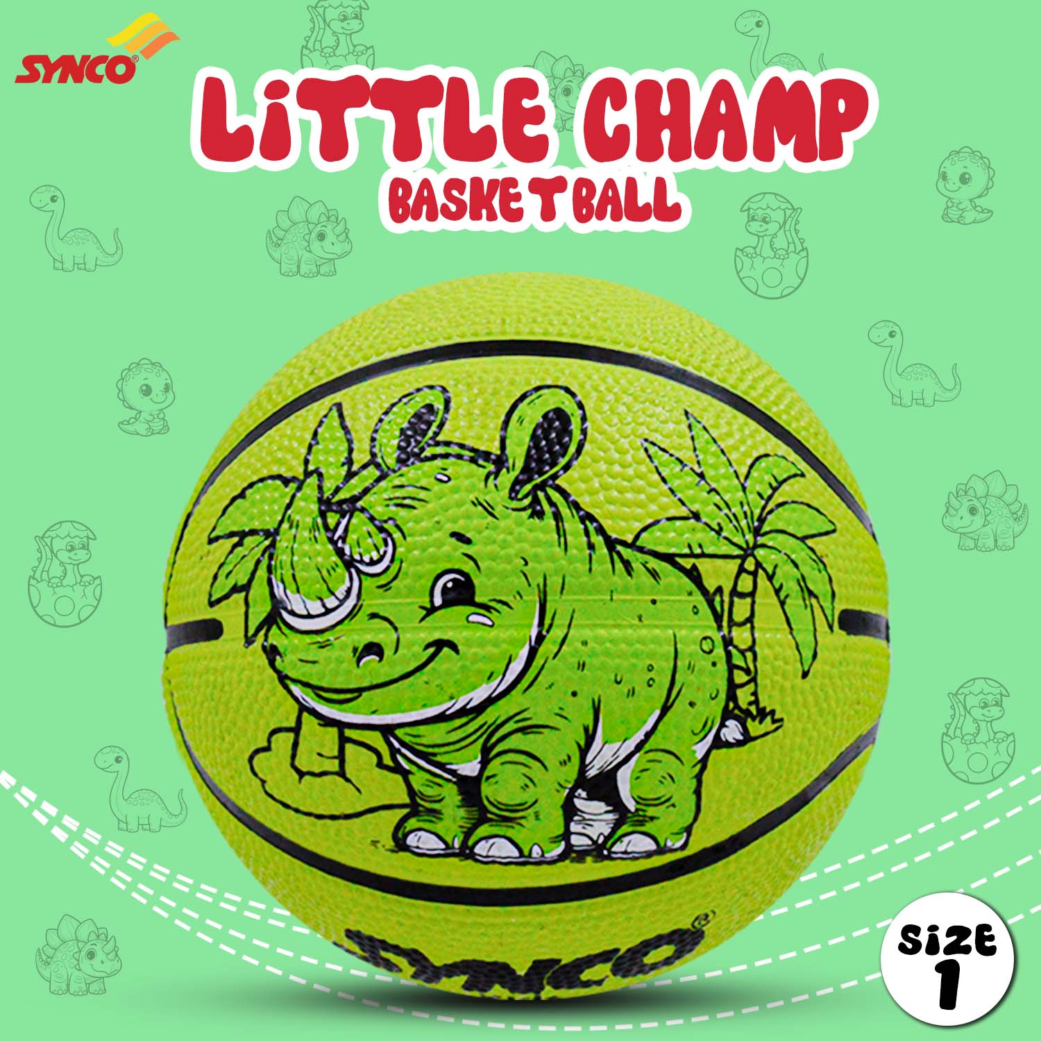 Synco Little Champ Kids Basketball green front