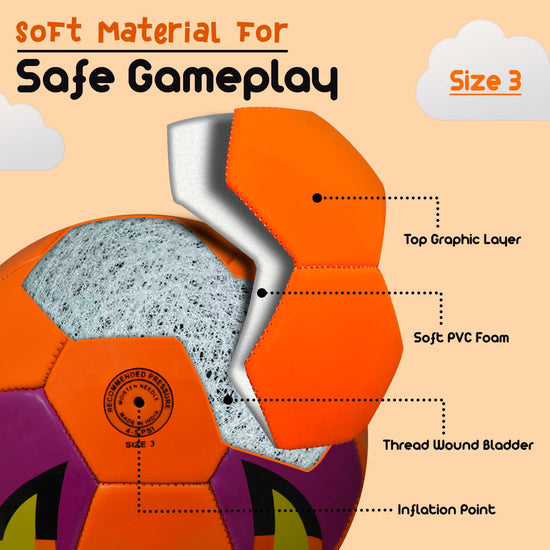 Synco Kids Football Fox Faced Soft PVC Material quality