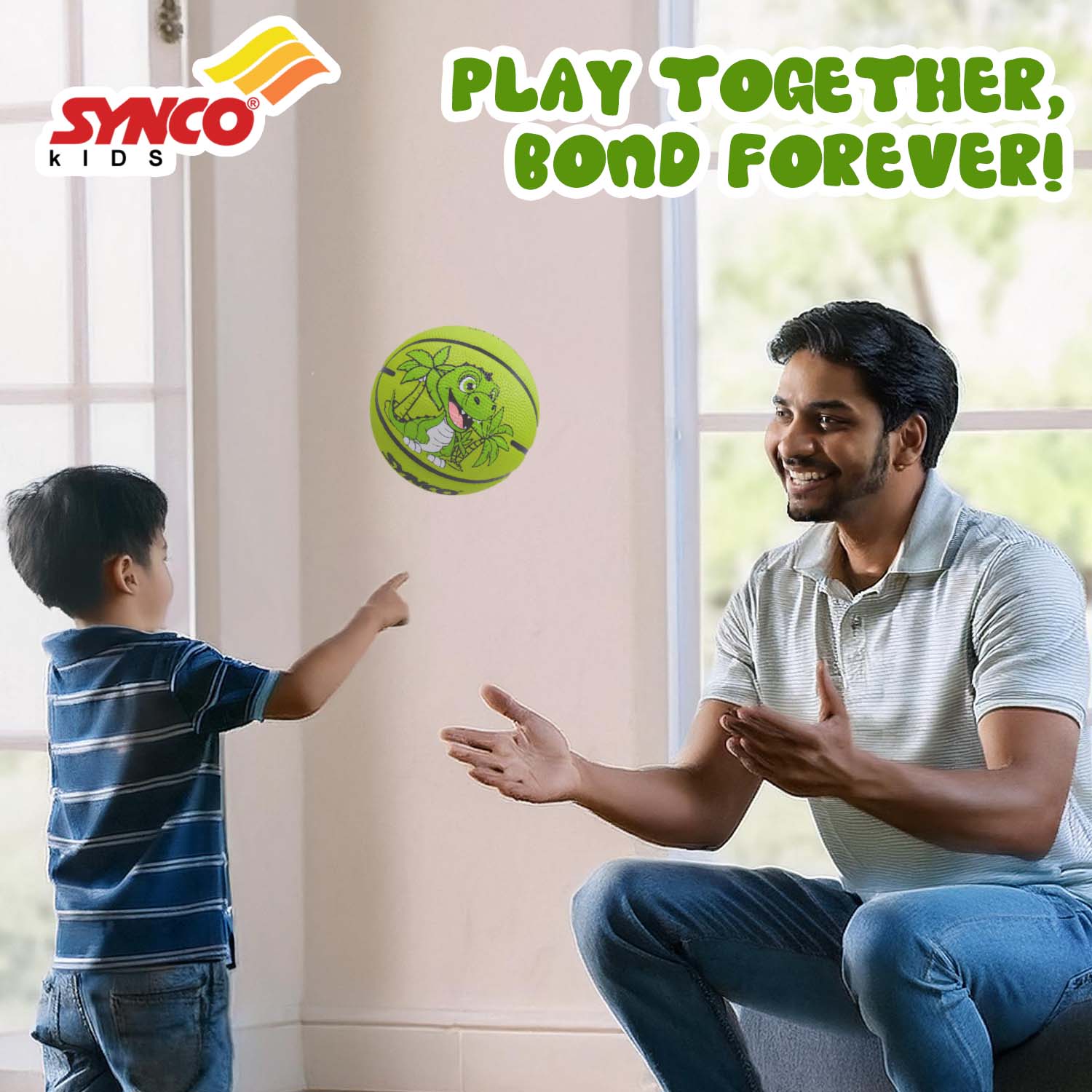 Synco Little Champ Kids Rubber Basketball green