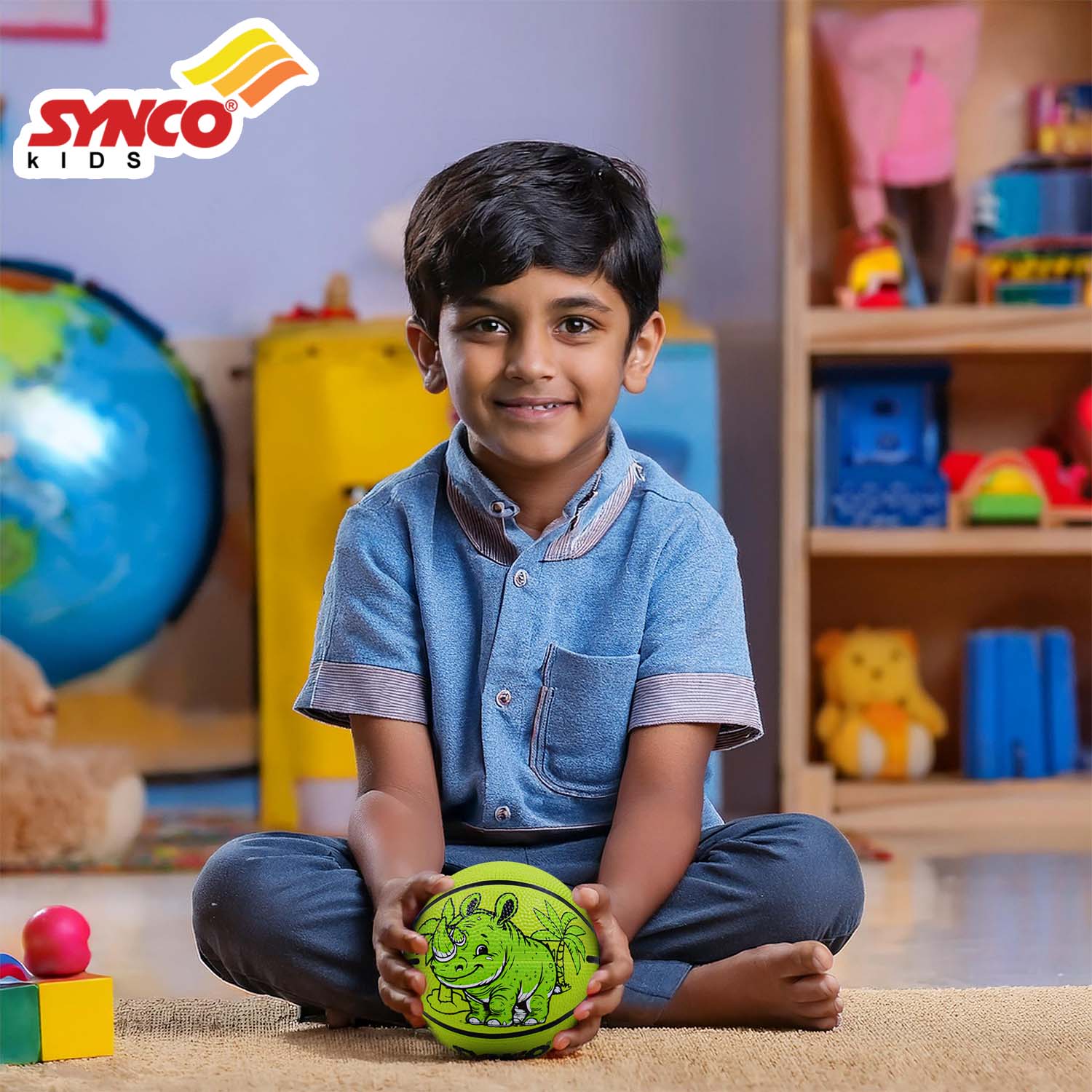 Syncos Rubber Basketball kids green