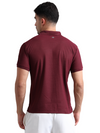 Synco Zen Polo Tshirt for Men(Maroon) back