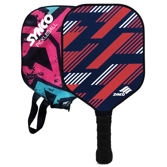 Synco PickleBall Paddle slash red Set with cover front