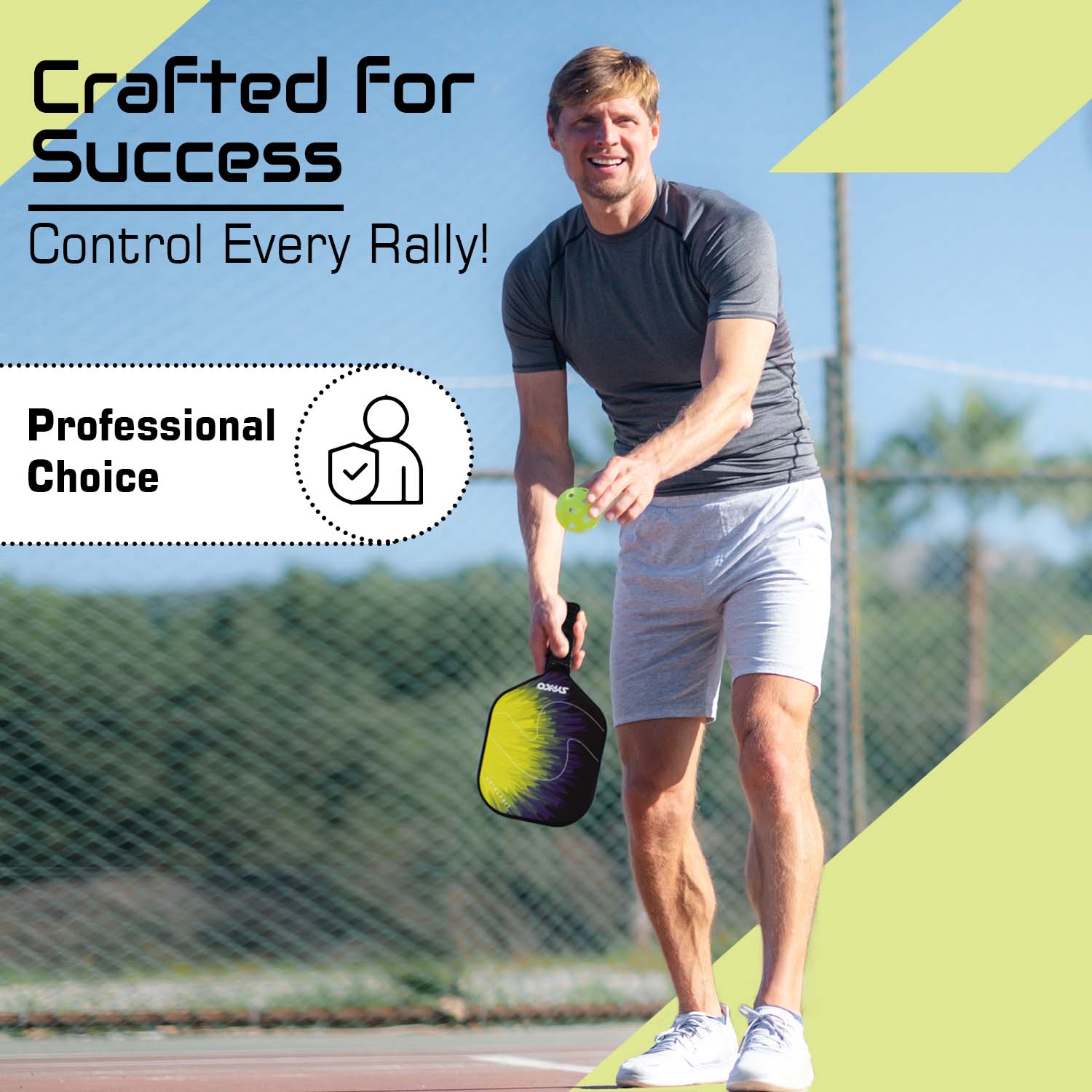 Synco Pickleball Paddle Set Lightning Yellow professional choice