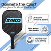 Synco Pickleball Paddle Set Carbonium Blue fiberglass features benefits