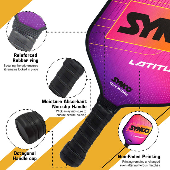 Synco Pickleball Paddle Set Latitude Pink  construction features
