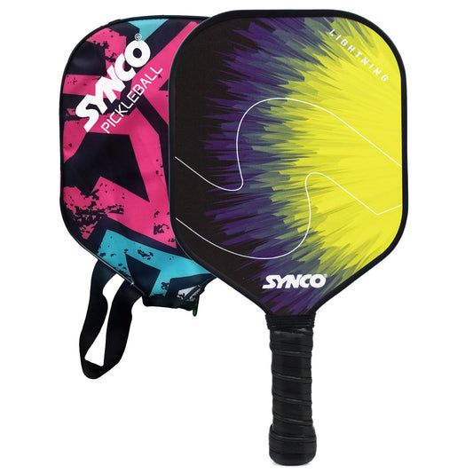 Synco Pickleball Paddle Set Lightning Yellow front