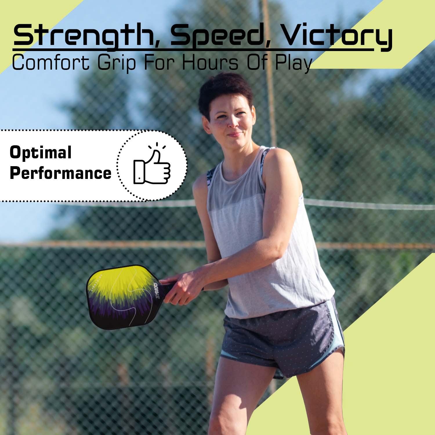Synco Pickleball Paddle Set Lightning Yellow optimal perfromance