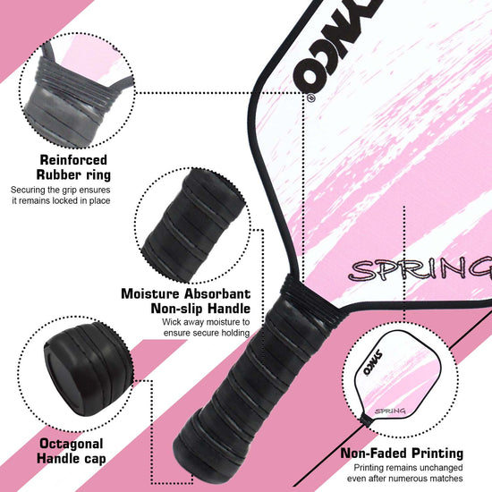 Synco Pickleball Paddle Set Spring Pink construction designing