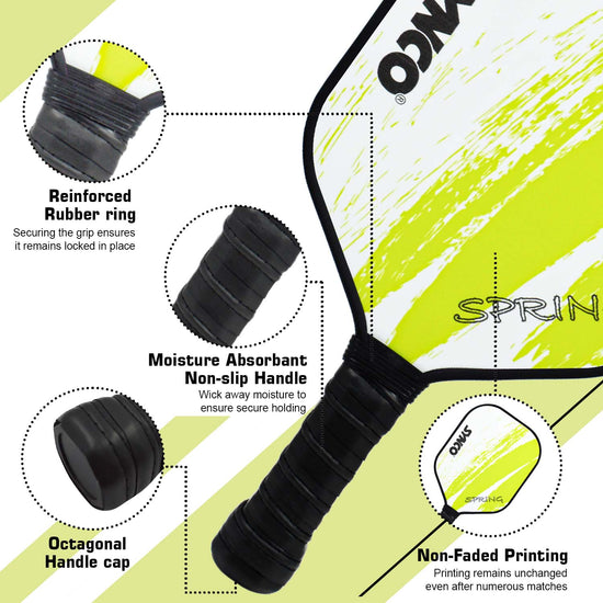Synco Pickleball Paddle Set Spring Green features