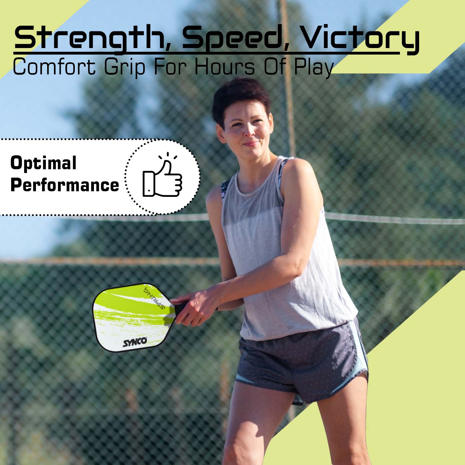 Synco Pickleball Paddle Set Spring green optimal peformance