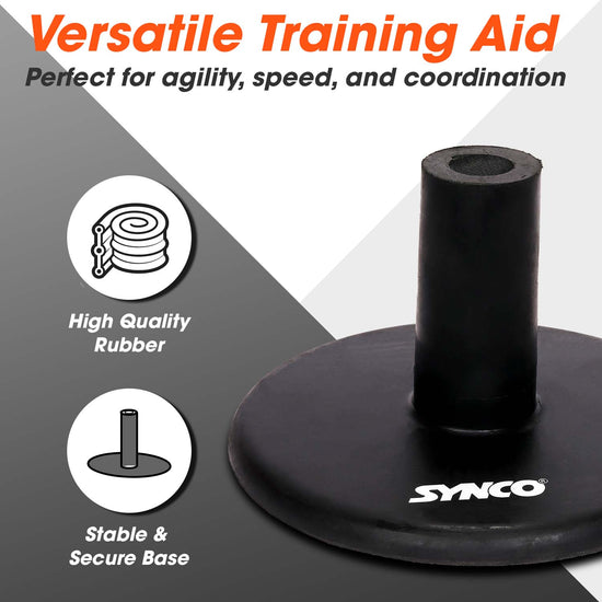 Synco high quality Rubber Base for Spiked Pole  Black