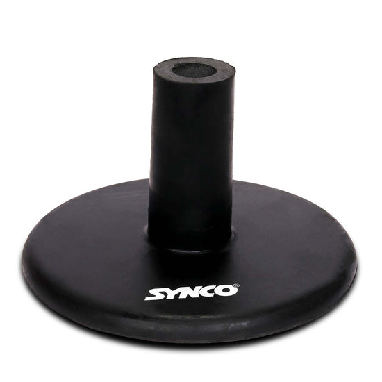 Synco Rubber Base for Spiked Pole (1.5 kg) Black front