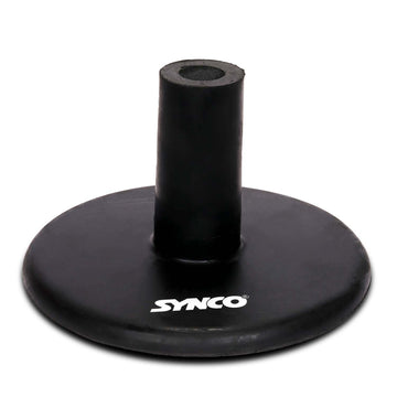 Synco Rubber Base for Spiked Pole (1.5 kg) Black front