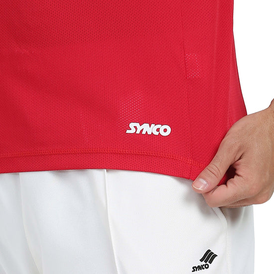 Synco Flo Fit Red Tshirt bottom Front