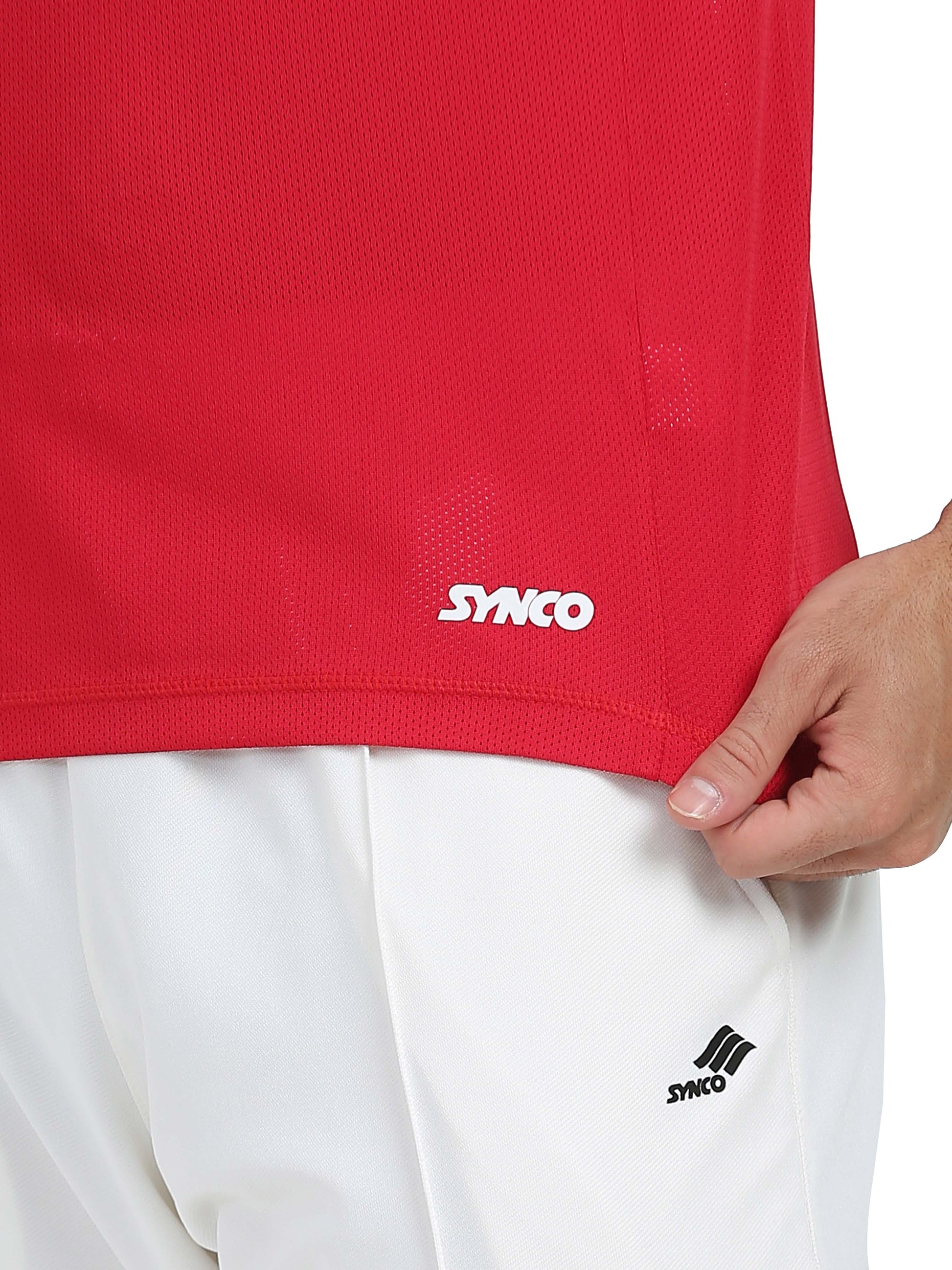 Synco Flo Fit Red Tshirt bottom Front