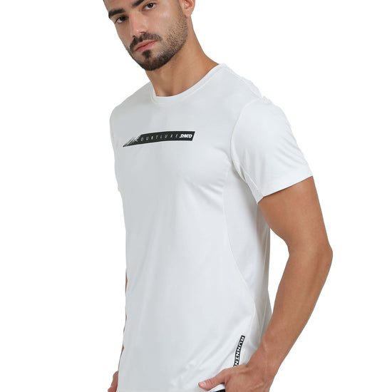 Synco White Luxe Performance Tshirt side front