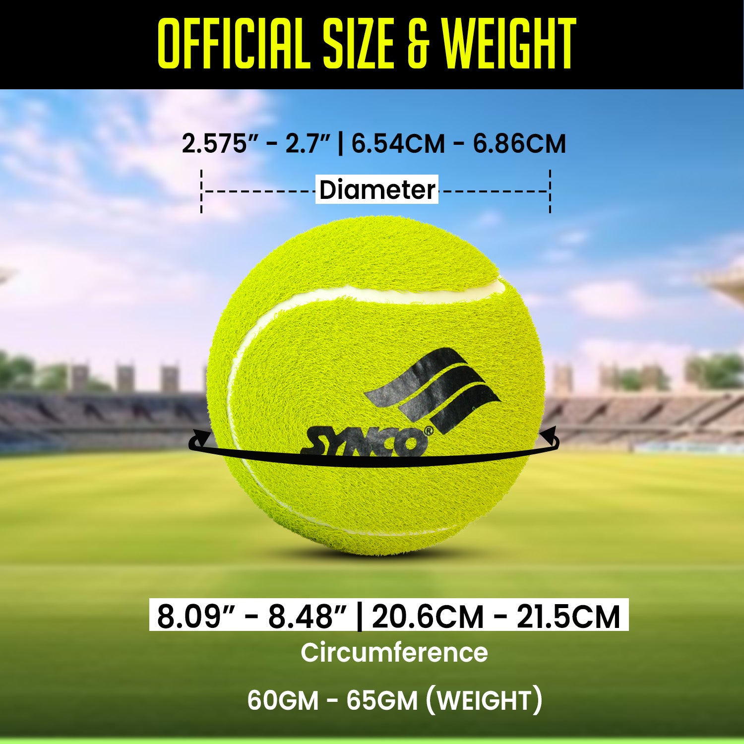 Synco Tennis Balls for Cricket