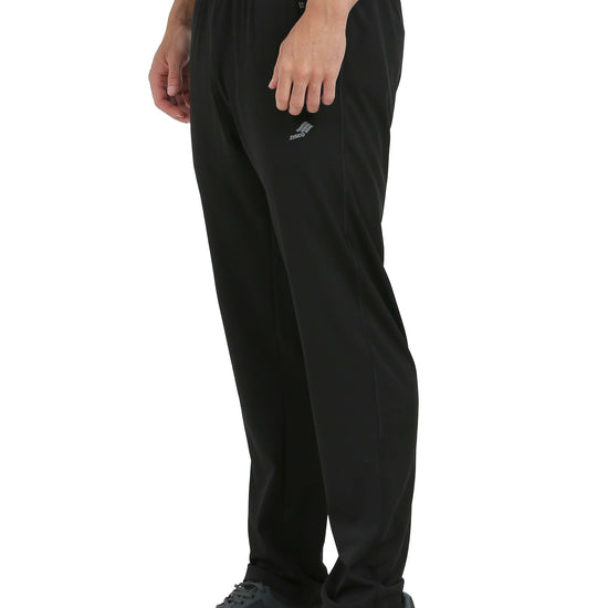Synco Vogue Performance Trackpants For Men  in black colour  side front