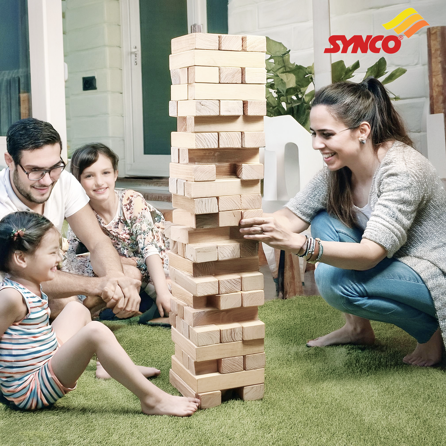 Synco Blocks Stacking Game  Tumbling Tower Best Wooden Puzzle Game for Children & Adults  Block Set