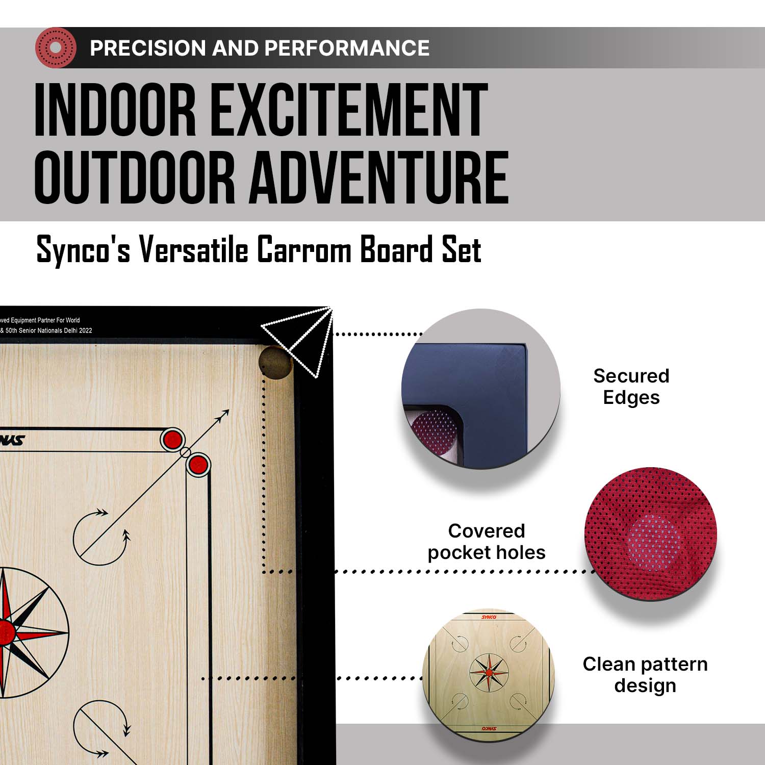 Synco wooden CarromBoard