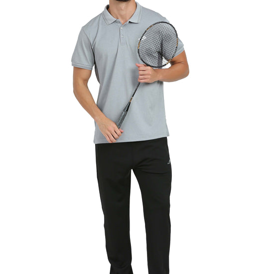 Synco Vogue Performance Trackpants For Men in black colour