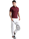 Synco Zen Polo Tshirt for Men(Maroon) side front