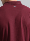 Synco Zen Polo Tshirt for Men in Maroon color back top