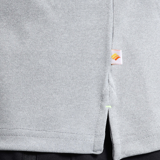 Synco Zen Polo Tshirt for Men(Grey) side bottom