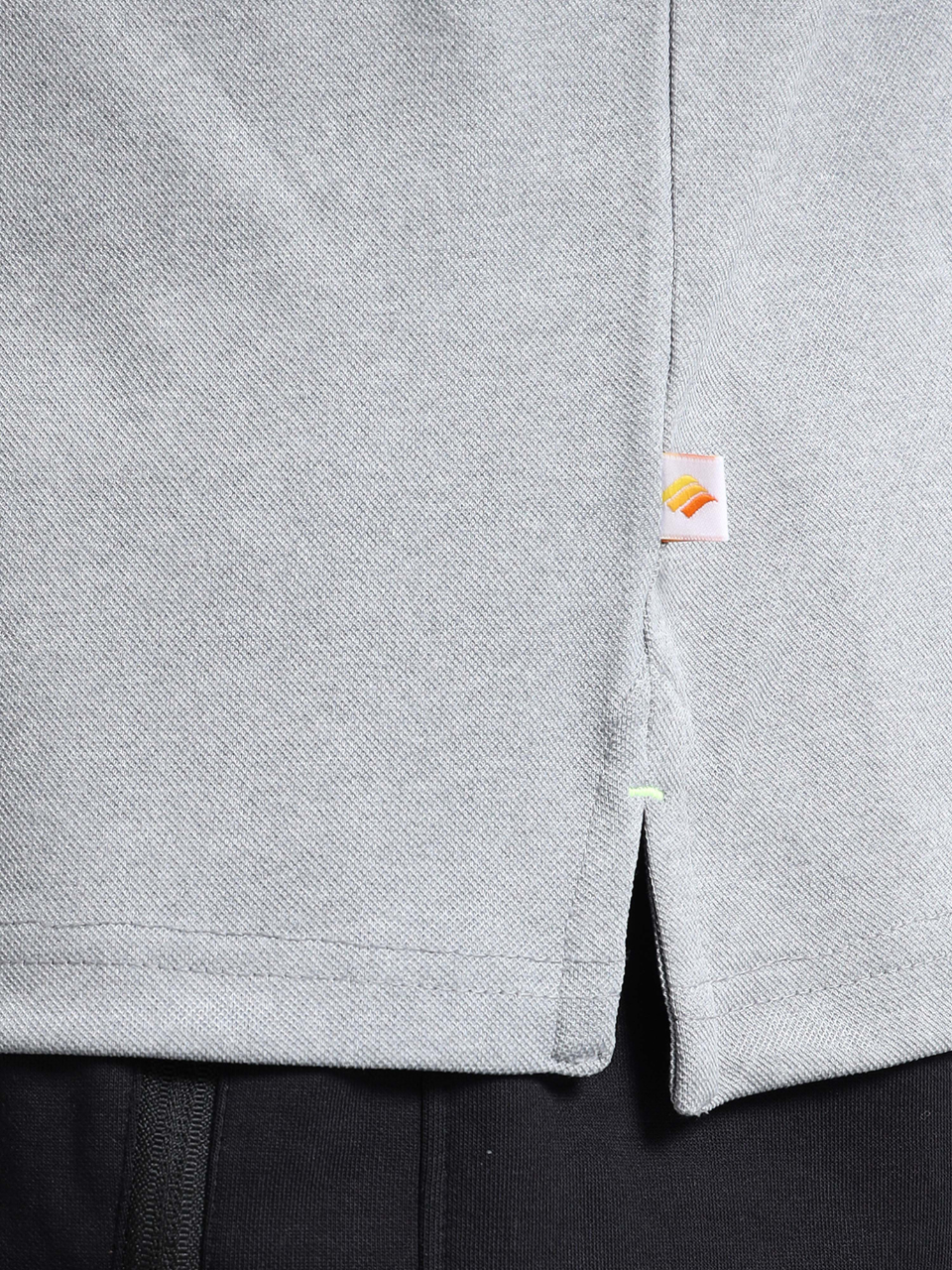 Synco Zen Polo Tshirt for Men(Grey) side bottom