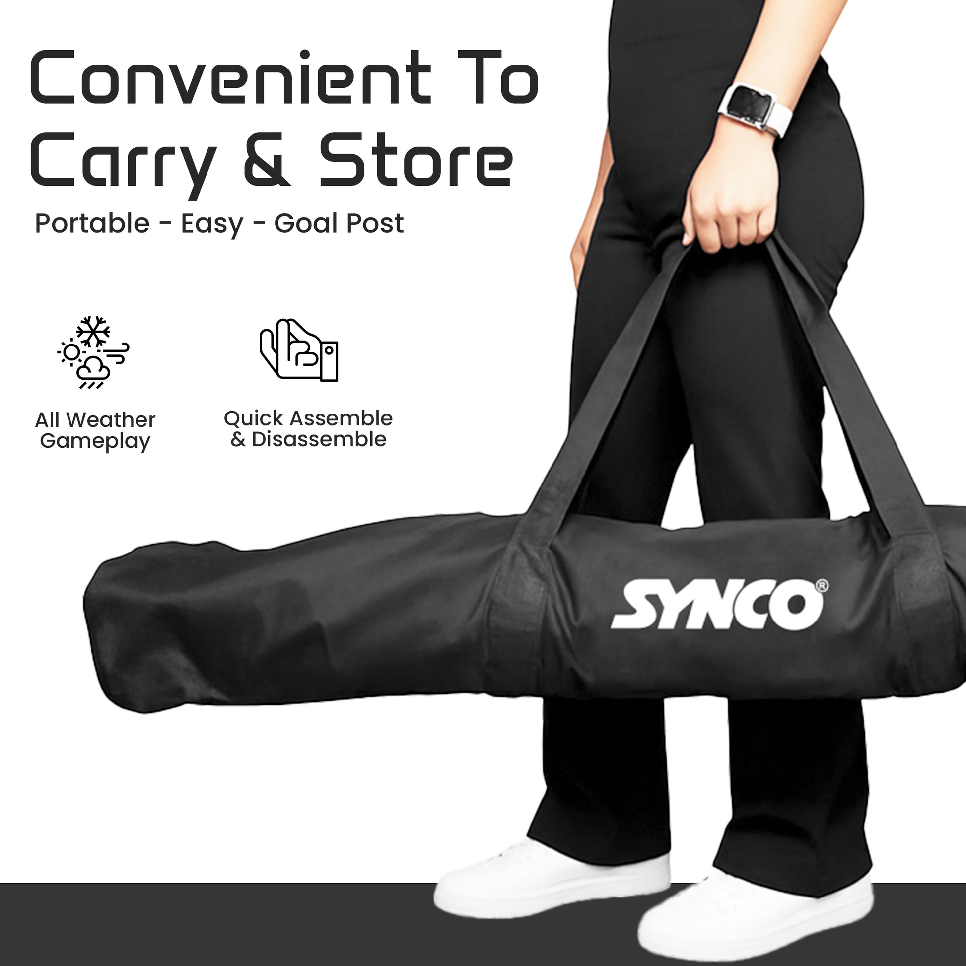 Synco goal post portable carry bag features