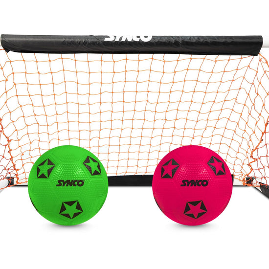 Synco football goal post pink green football combo
