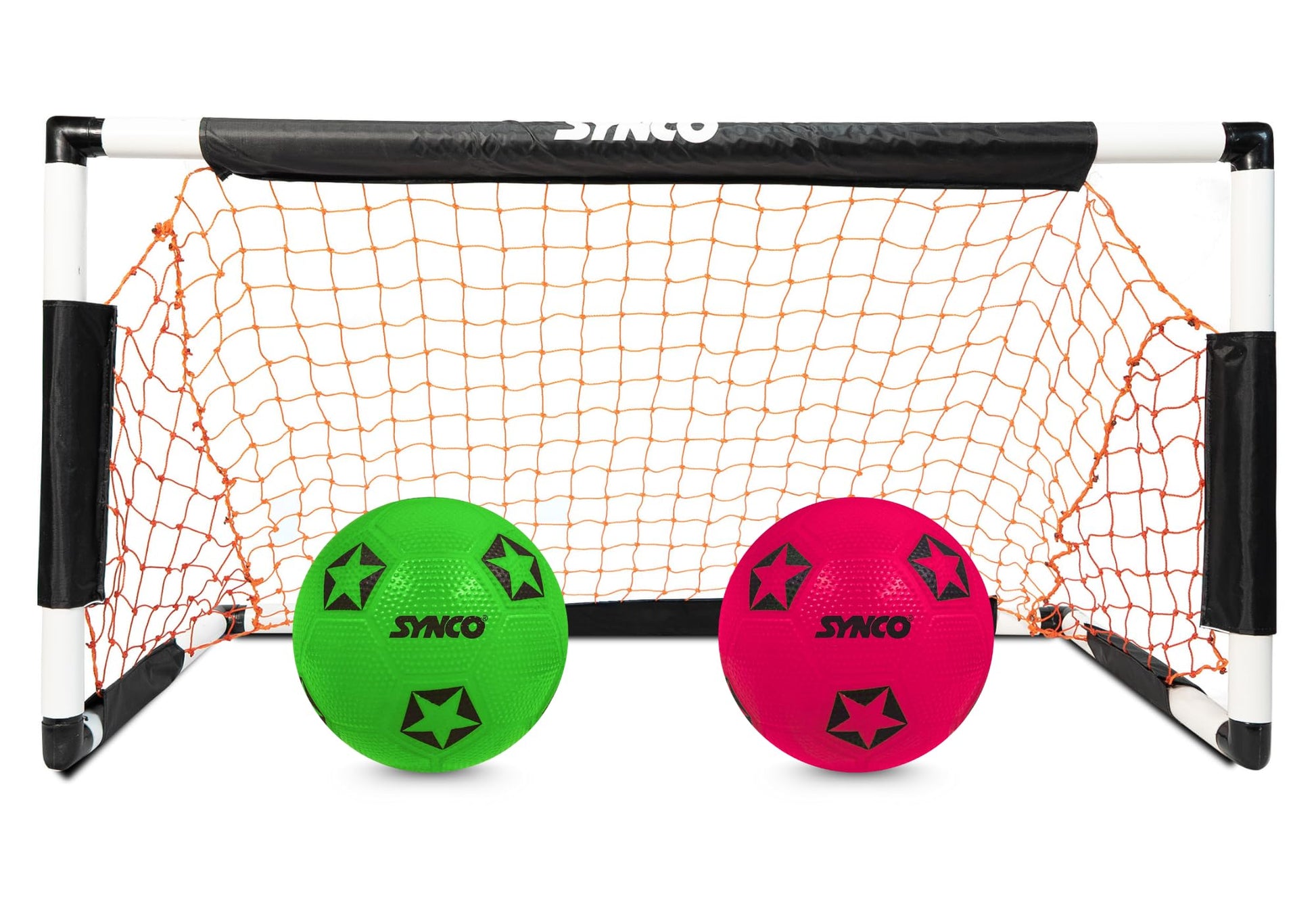 Synco football goal post pink green football combo