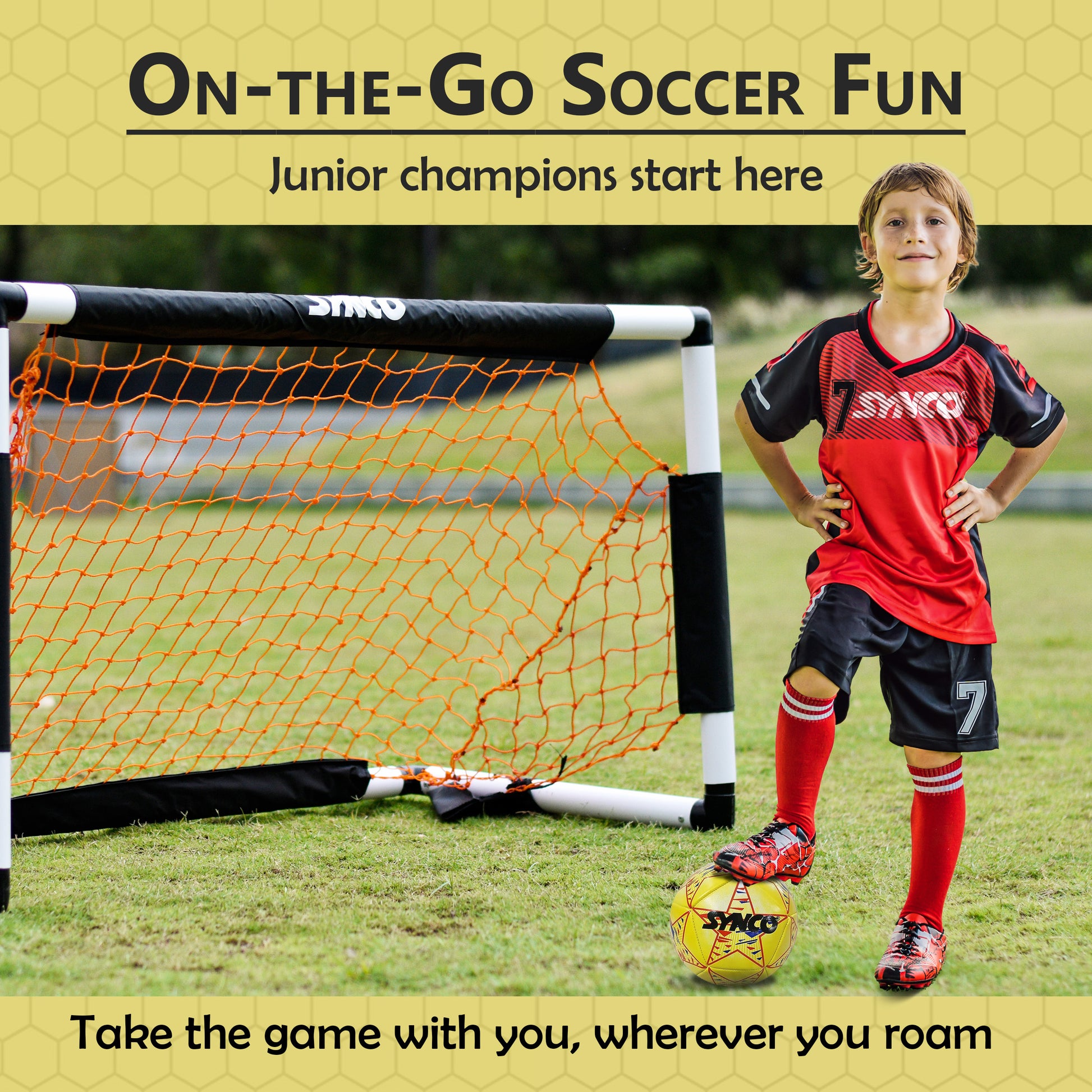 Synco goal post yellow football