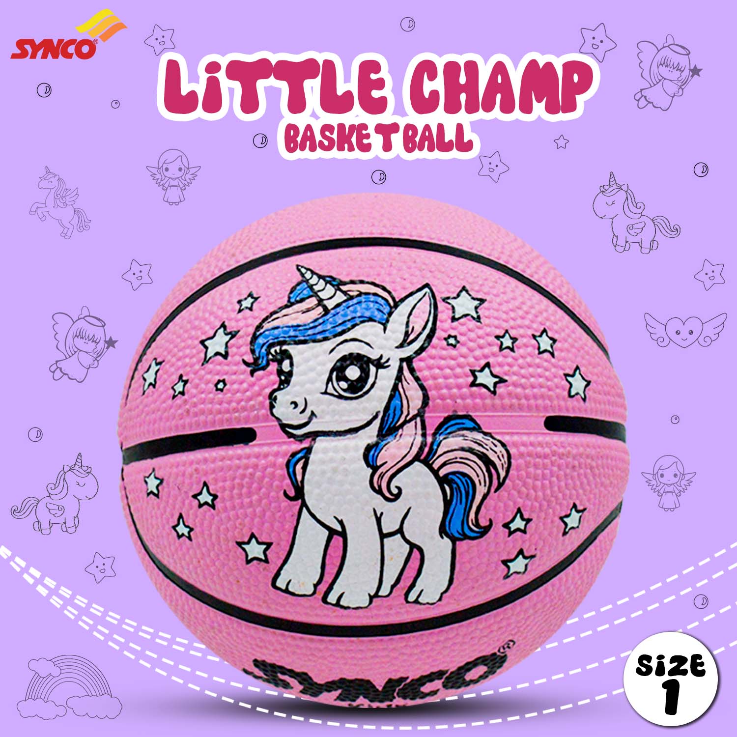 Synco little boy angel ink size 1 Basketball