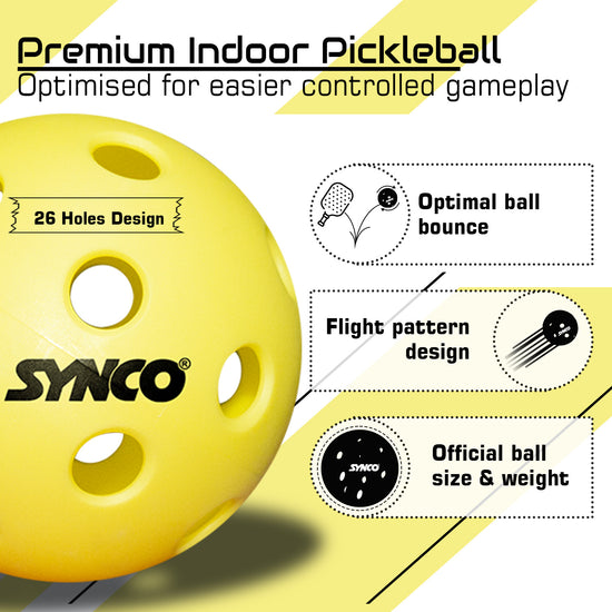 Synco yellow pickleball feeatures